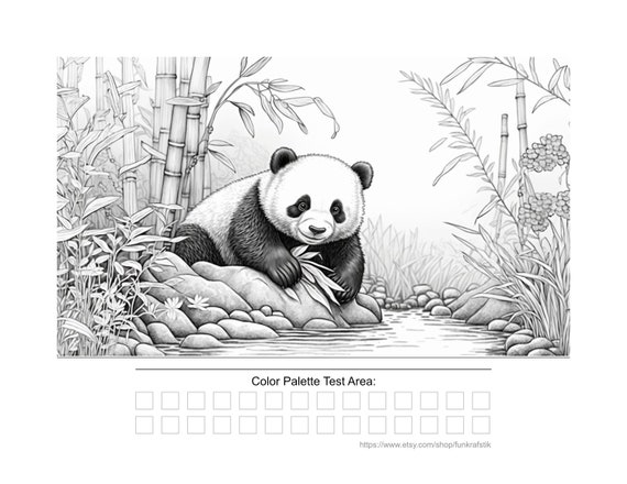 Panda bear cubs coloring pages for adults adult coloring pages printable adult coloring digital file printable pdf file with bonus