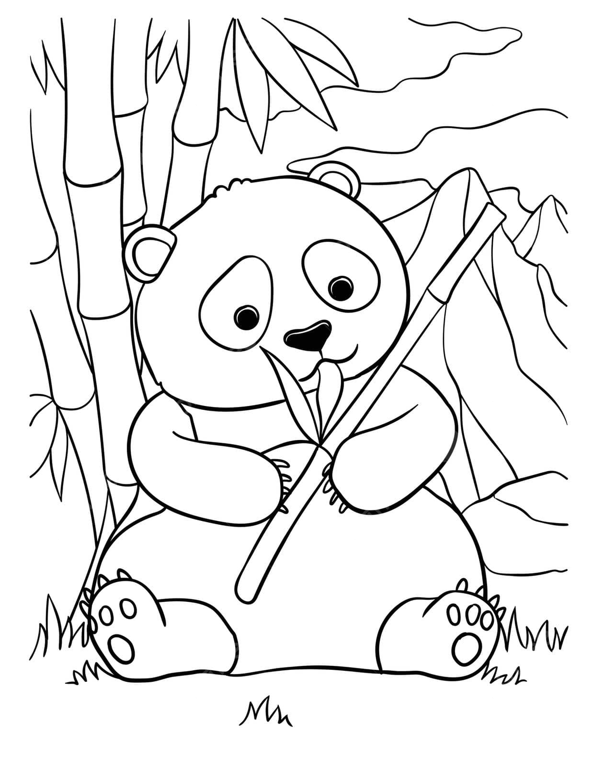 Panda coloring page for kids color coon bear panda vector bear drawing panda drawing ring drawing png and vector with transparent background for free download