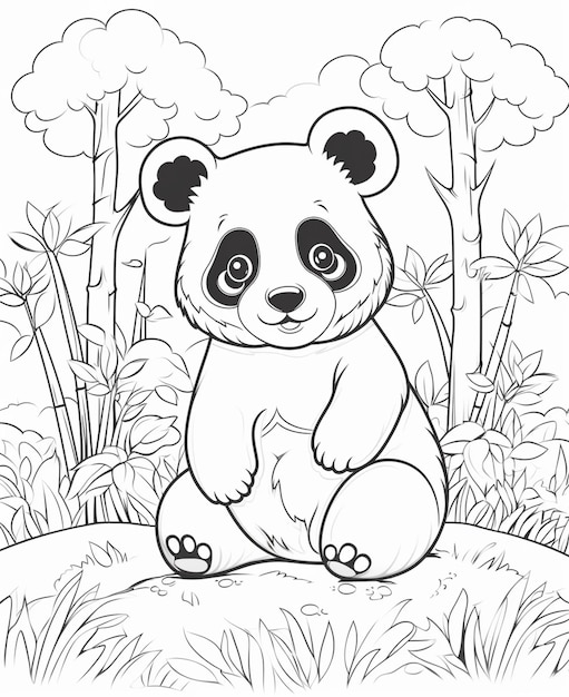 Page panda bear coloring pages images