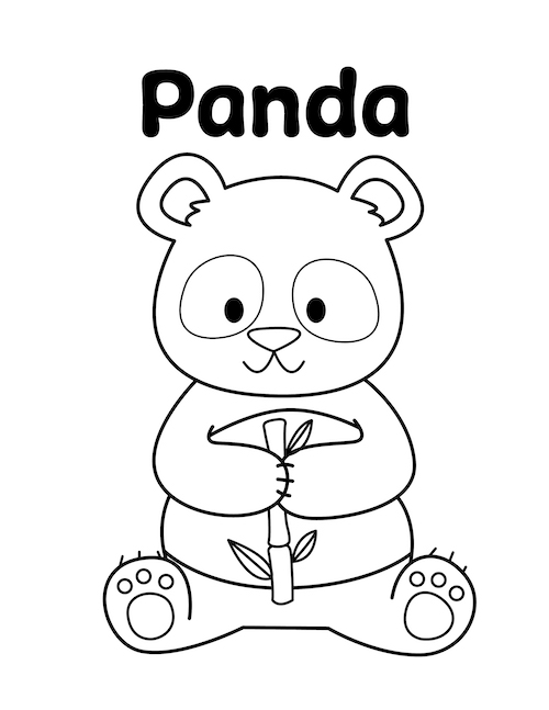 Panda coloring page