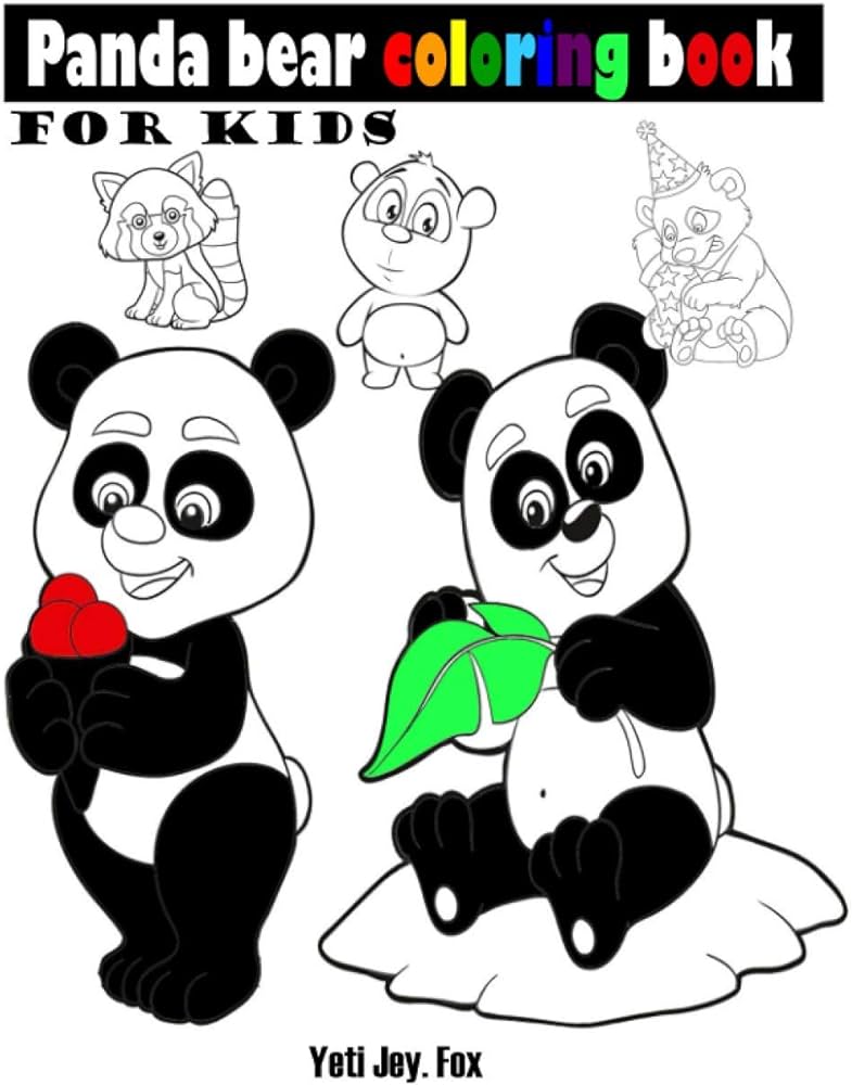 Panda coloring book for kids beautiful drawings of panda bear for coloring for