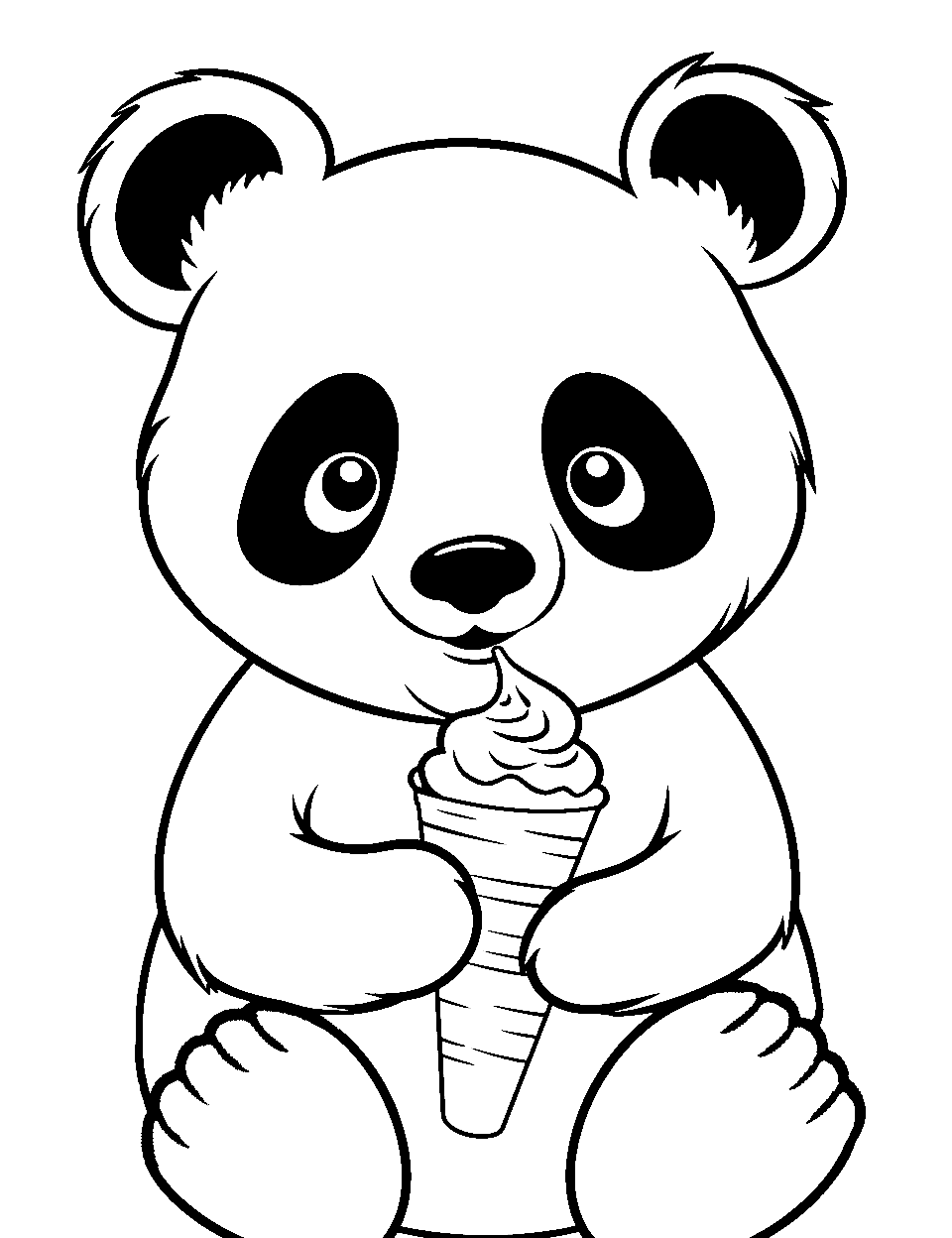 Panda coloring pages free printable sheets