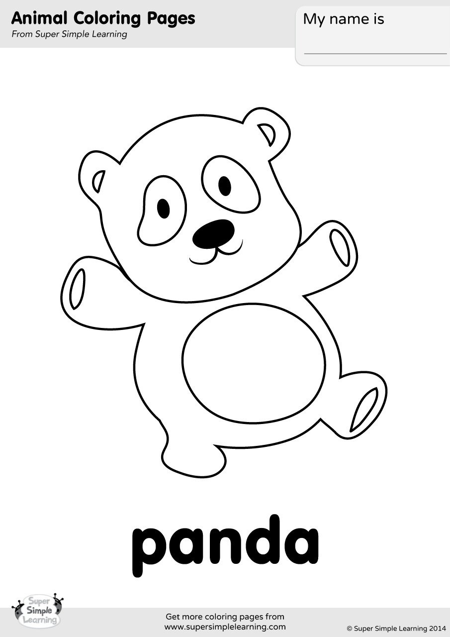 Panda coloring page