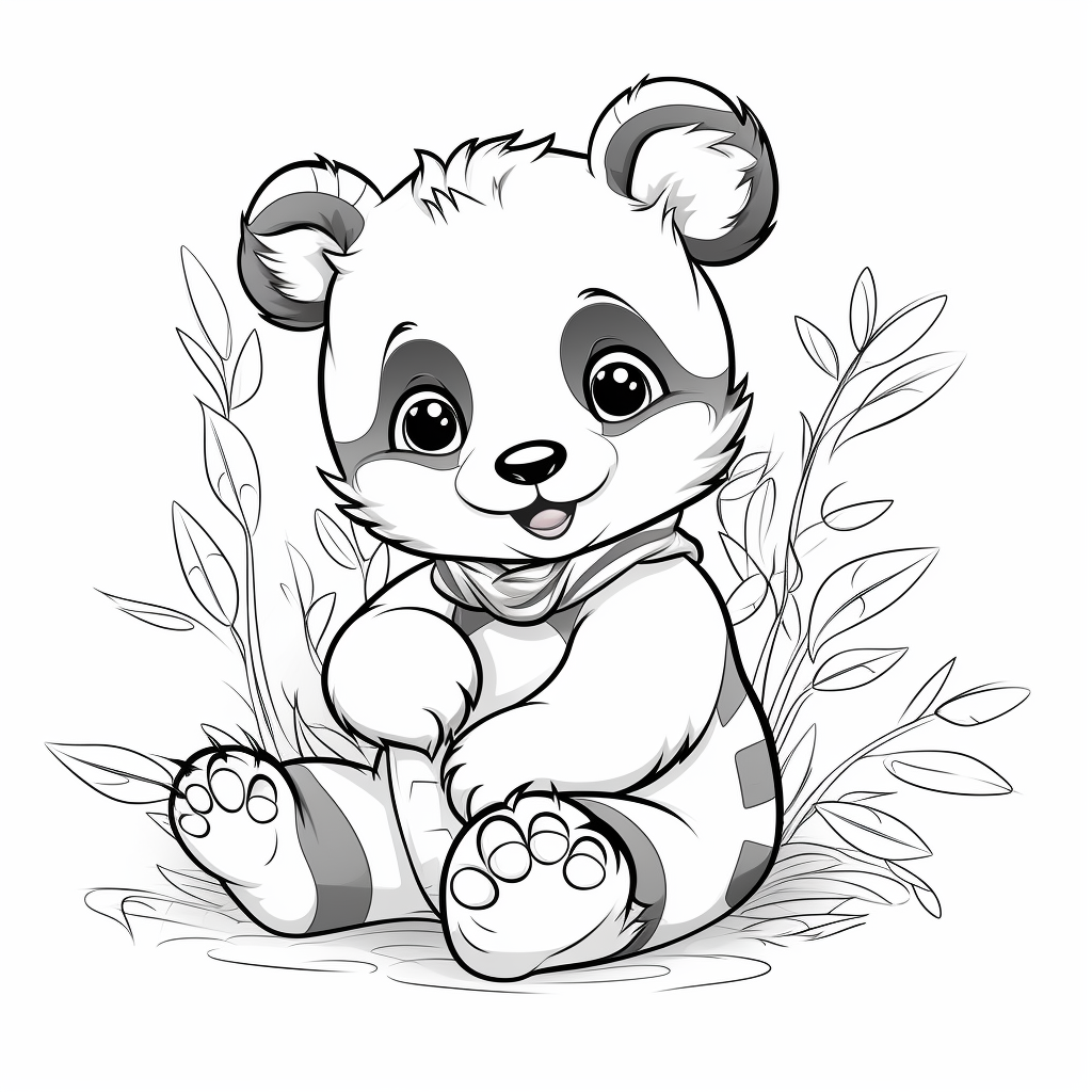 Panda coloring pages