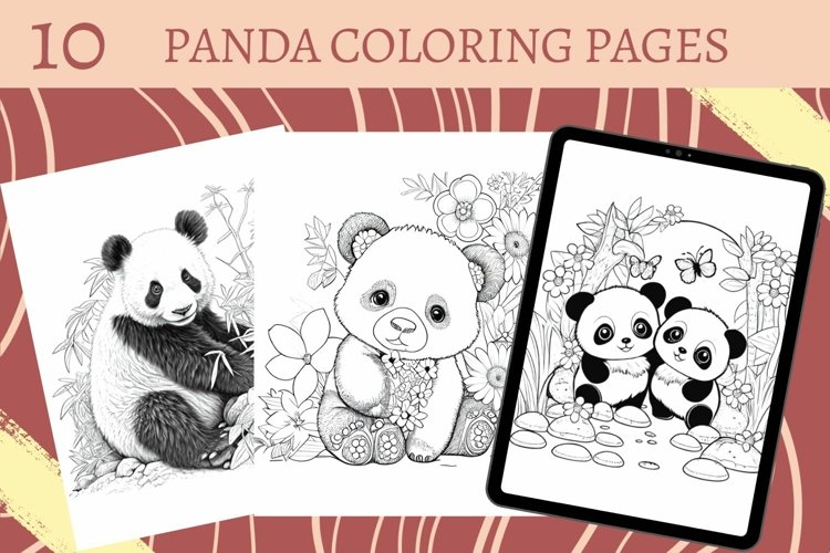 Panda coloring pages