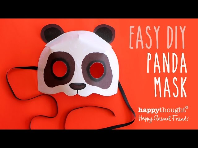 Printable panda mask template photo tutorial