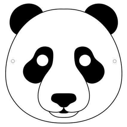 Panda mask printable