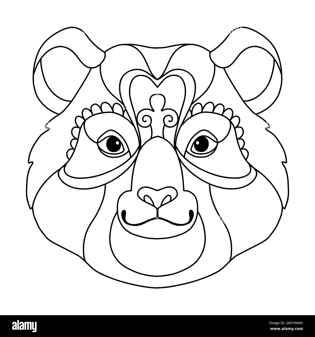 Panda coloring stock vector images