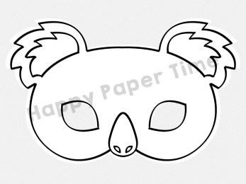 Koala mask printable coloring activity