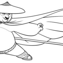 Po with a mask coloring pages