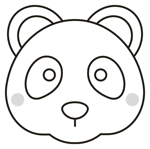 Panda face coloring page free printable coloring pages