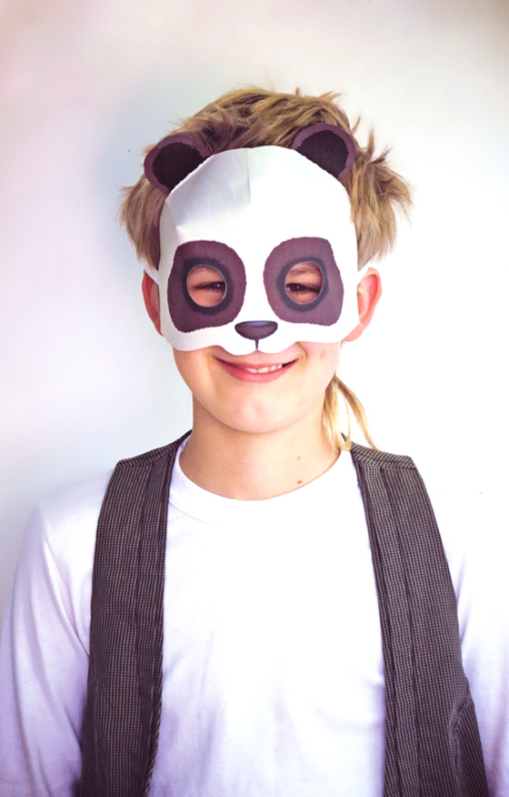 Print paper panda mask video tutorial be crafty â