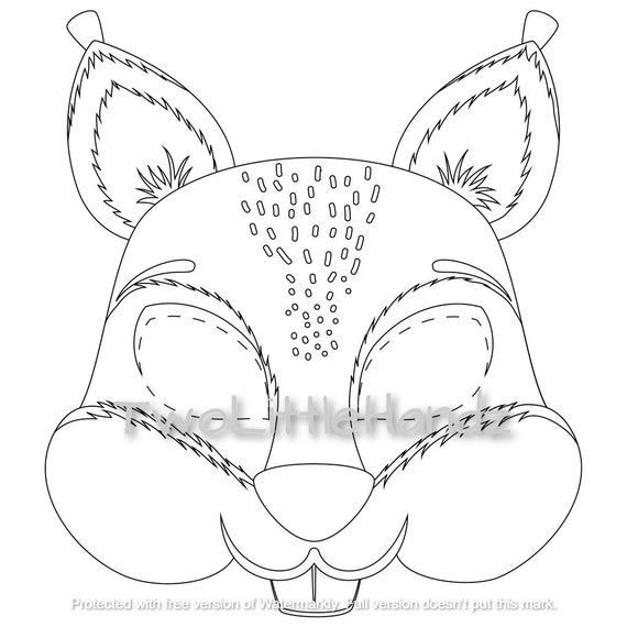 Buy squirrel printable mask animal masks for kids party printable coloring page digital download kids craft printable online in india