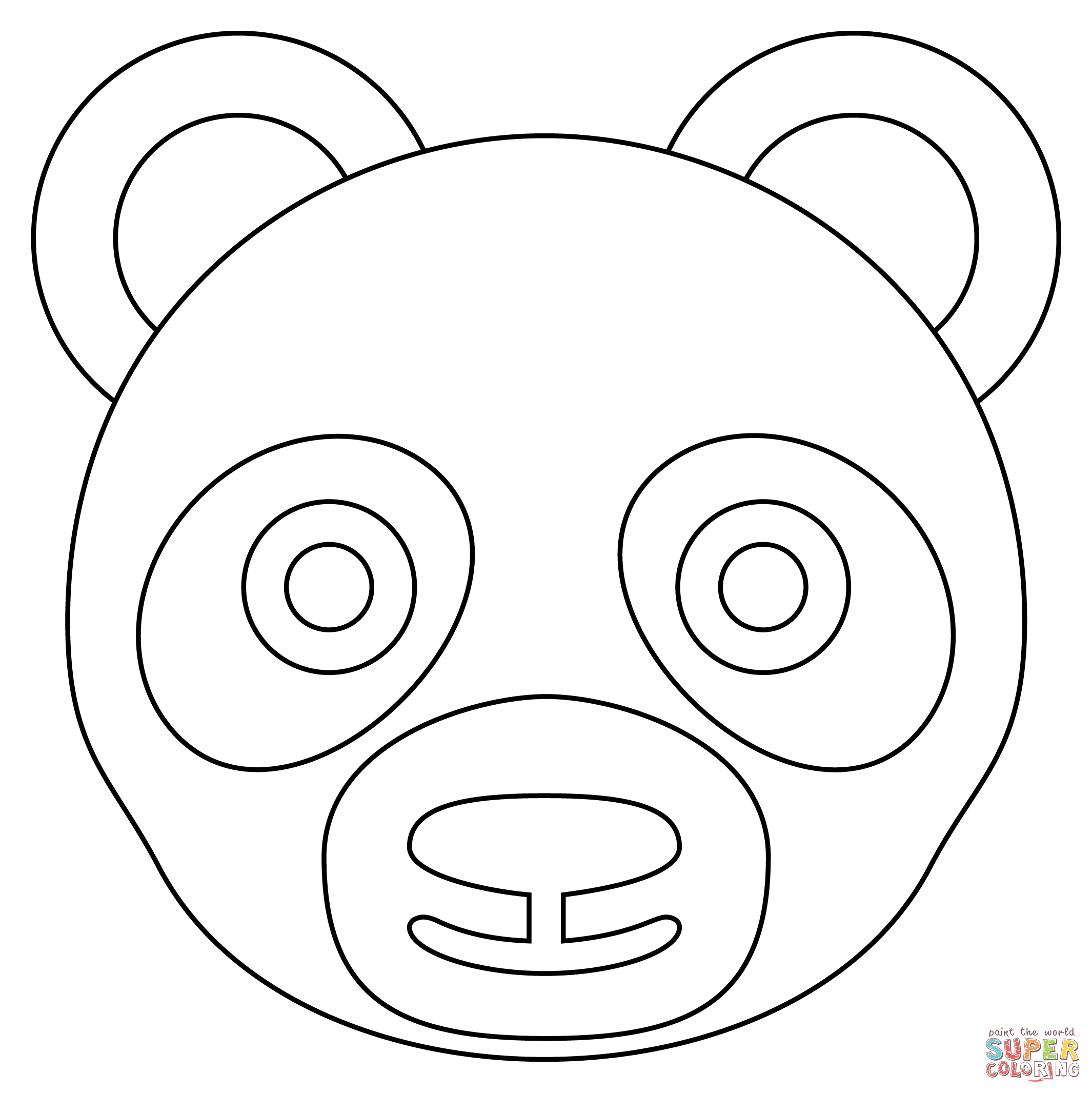 Panda face coloring page free printable coloring pages