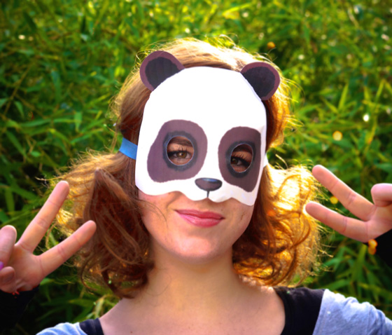 Print paper panda mask video tutorial be crafty â