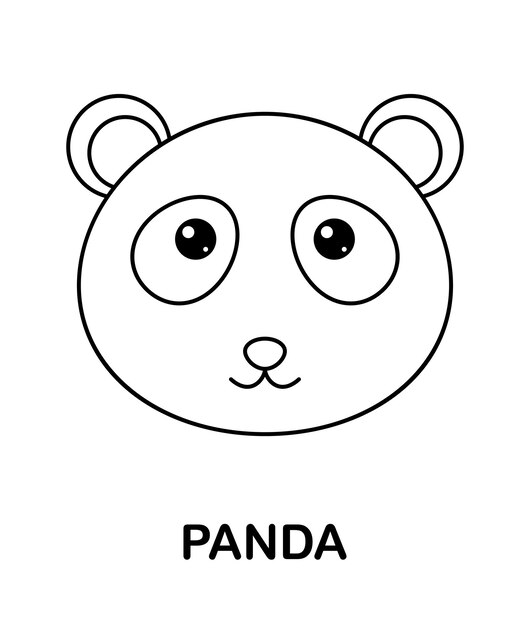 Premium vector coloring page with panda for kids