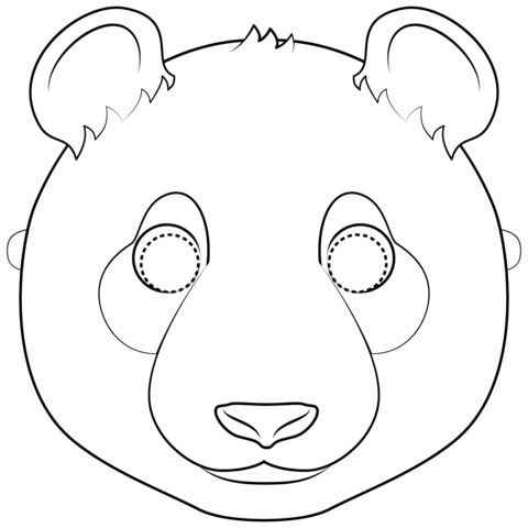 Mãscara de panda dibujo para colorear panda coloring pages coloring pages printable animal masks