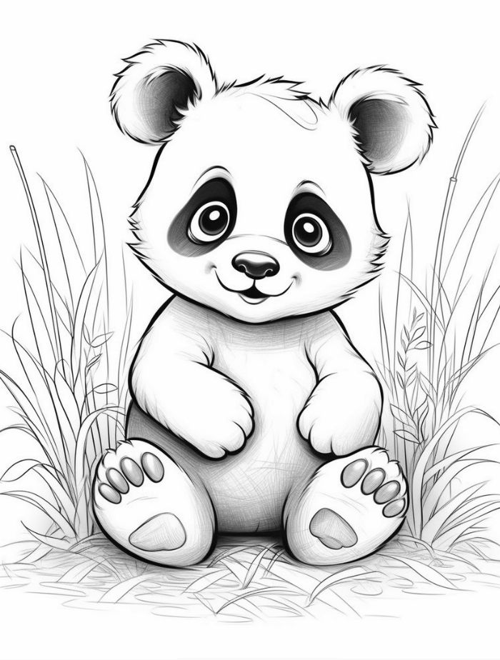 Panda coloring pages hue therapy panda coloring pages dog coloring page panda drawing