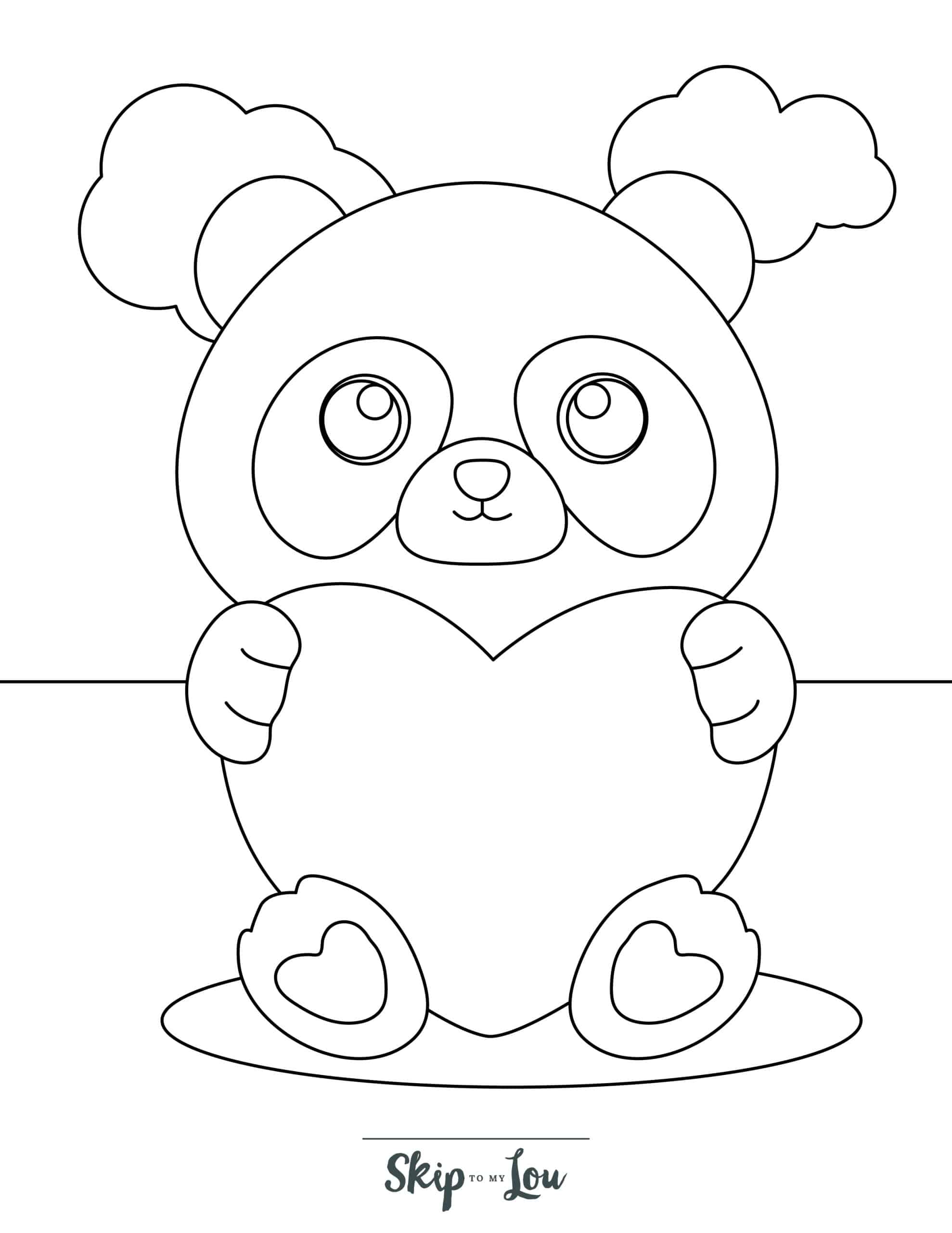 Free printable panda coloring pages for kids skip to my lou