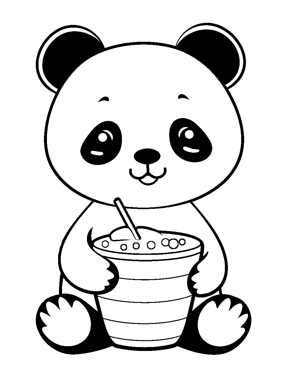 Panda coloring pages free printable sheets