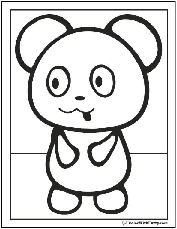 Panda coloring pages bamboo and baby pandas