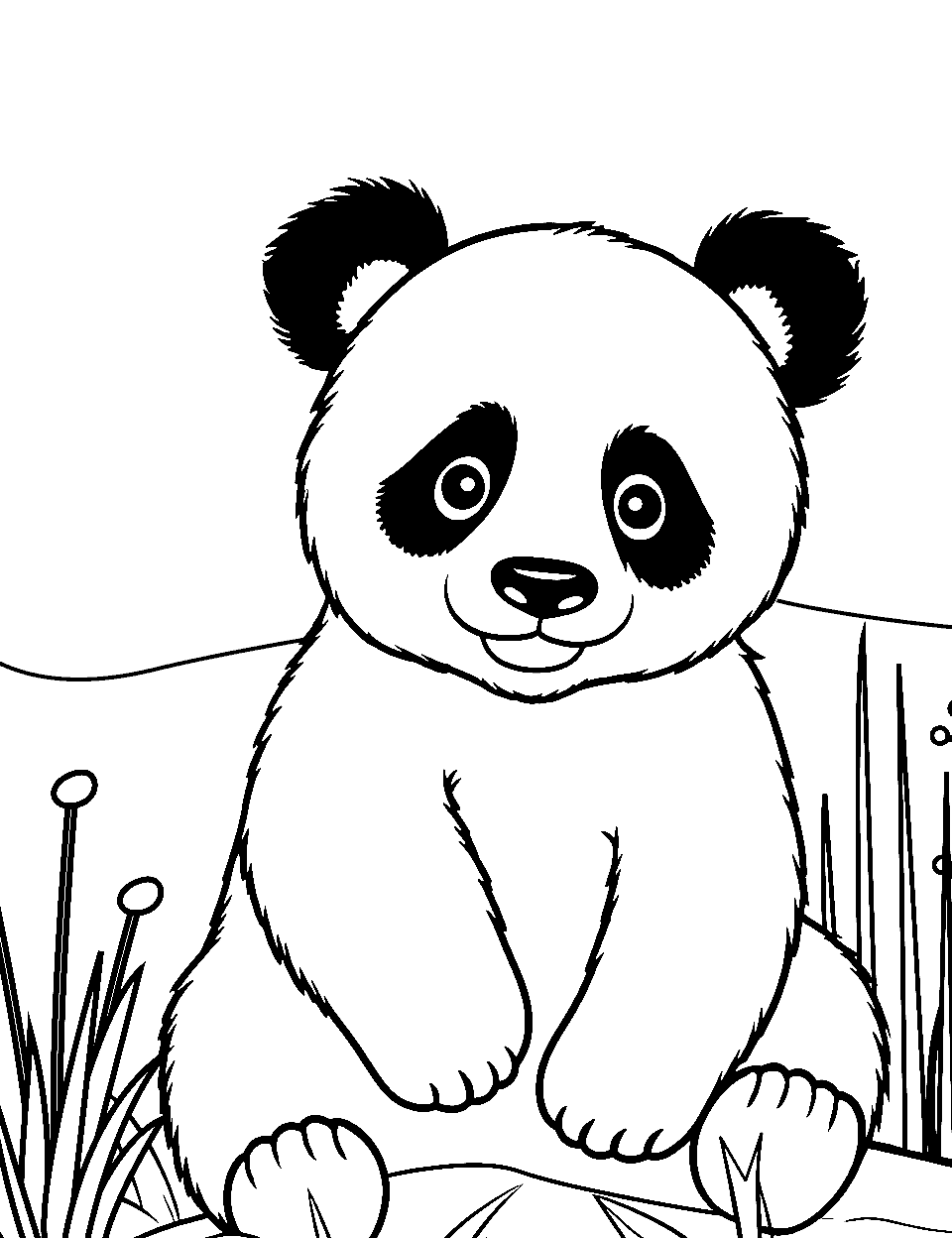 Panda coloring pages free printable sheets