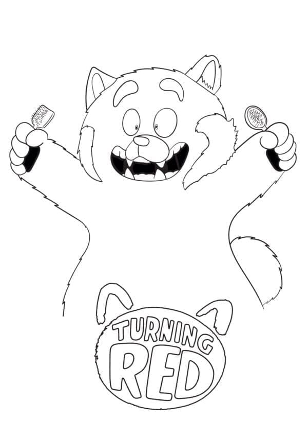 Print turning red coloring page