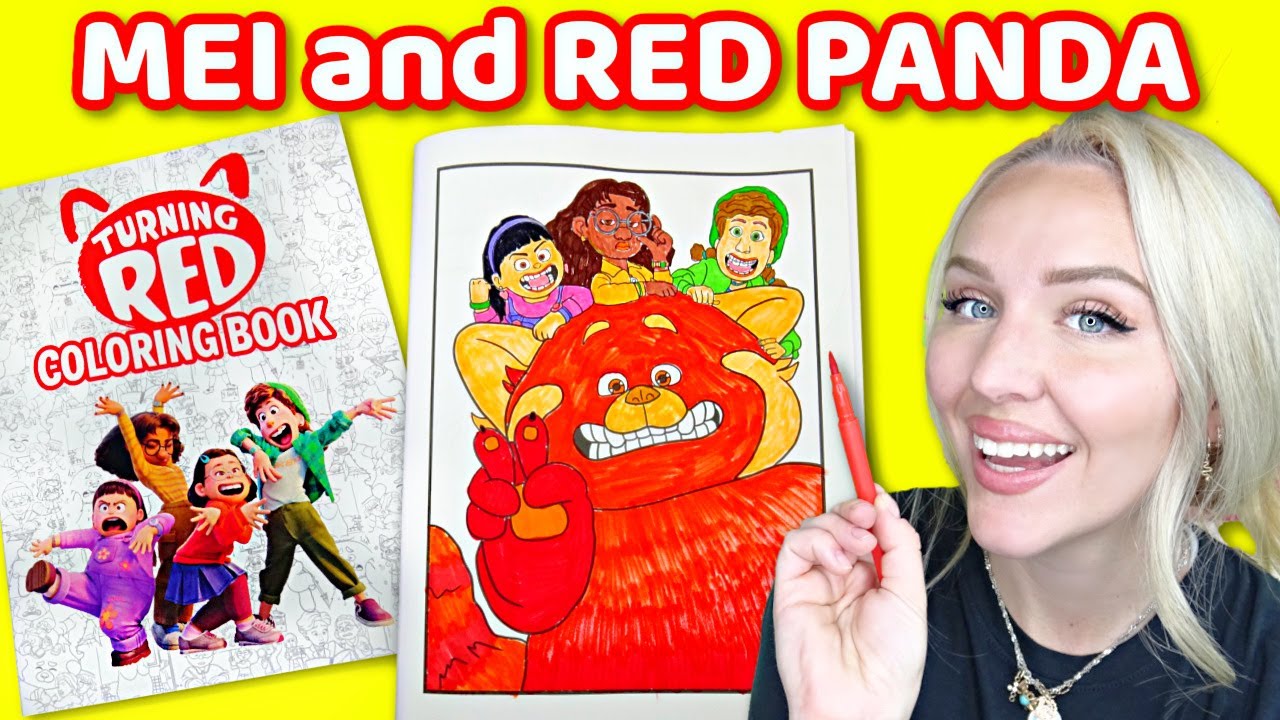 Turning red mei lee and red panda coloring meet the characters