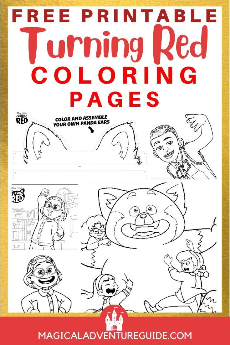 Free printable turning red coloring pages coloring pages cool coloring pages free printable coloring sheets