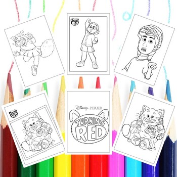 Color your way through mei lees turning red panda transformation for kids