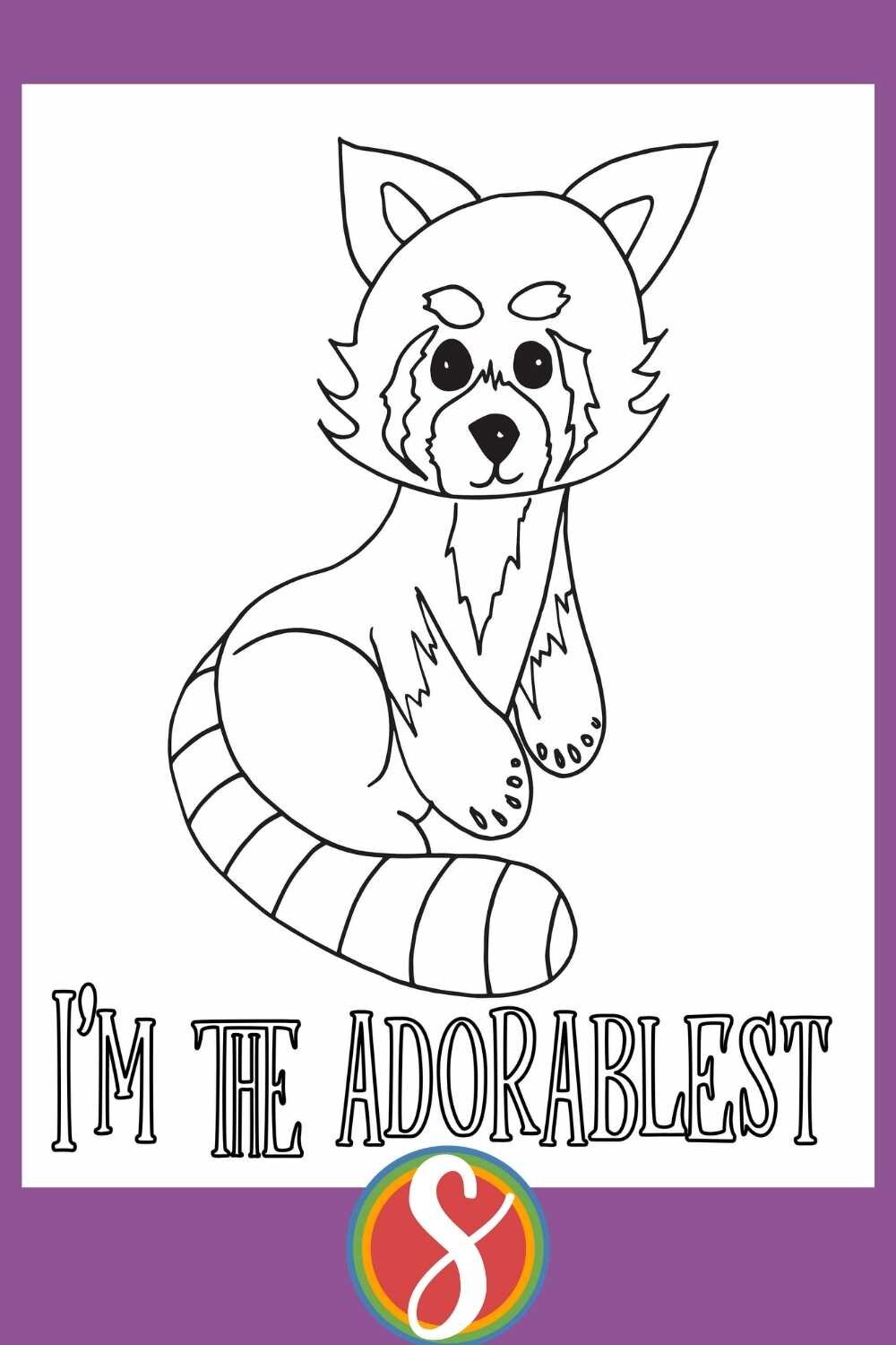 Free red panda coloring pages â stevie doodles