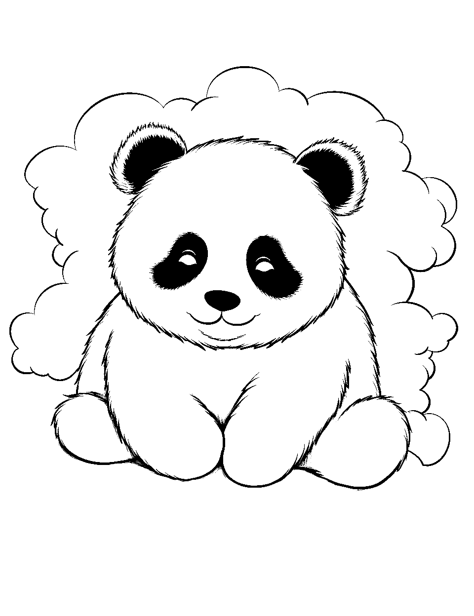 Panda coloring pages free printable sheets