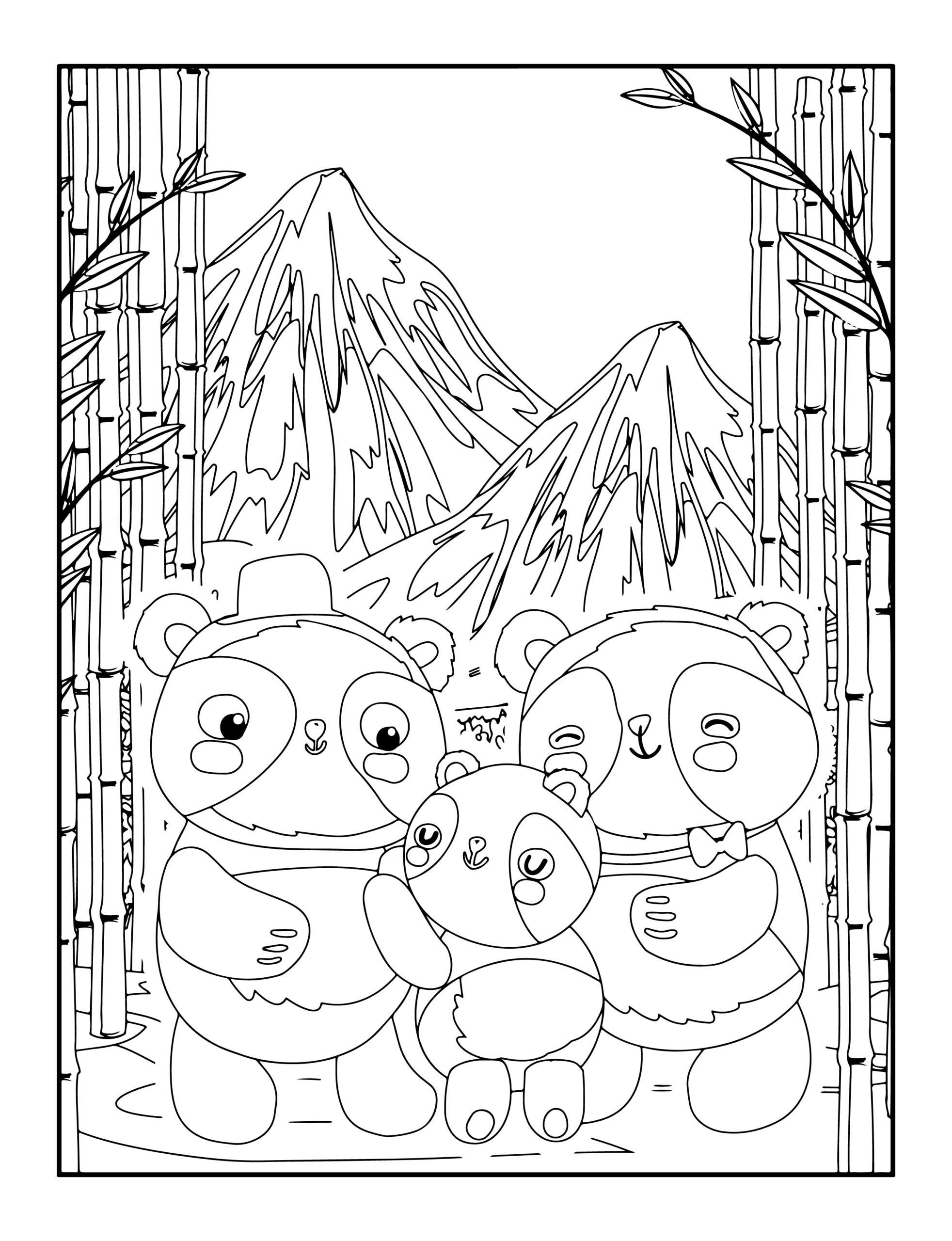 Cute and cuddly panda coloring pages for kids of all ages made by teachers