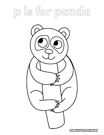 Panda coloring page