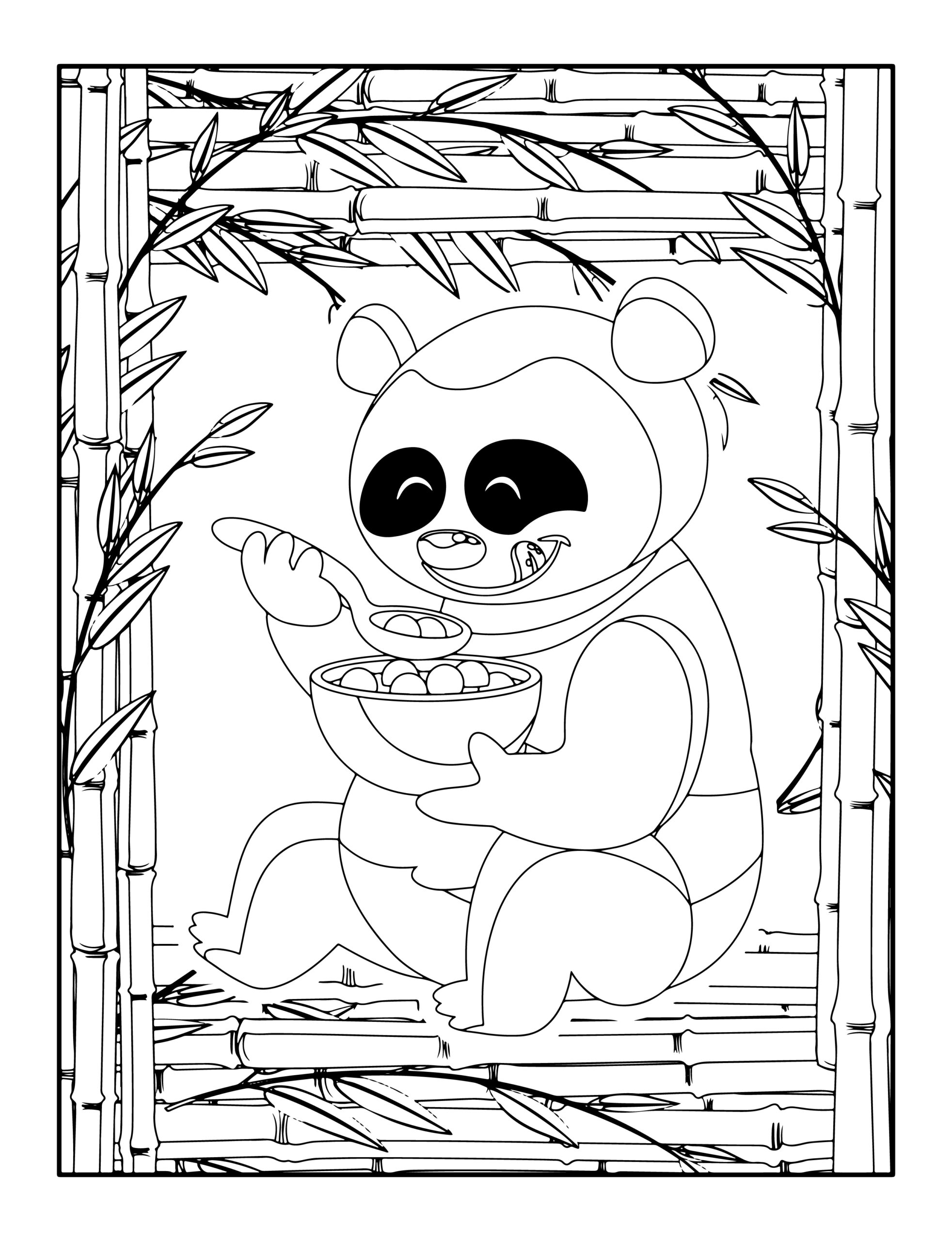 Cute and cuddly panda coloring pages for kids of all ages made by teachers