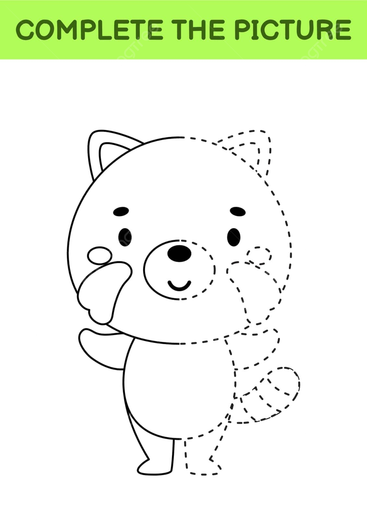 Red panda coloring and drawing worksheet for education vector cat drawing panda drawing wing drawing png and vector with transparent background for free download