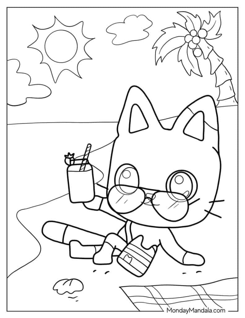 Gabbys dollhouse coloring pages free pdf printables