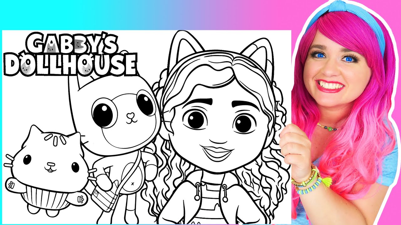 Coloring gabbys dollhouse coloring pages gabby pandy paws cakey cat prisacolor arkers