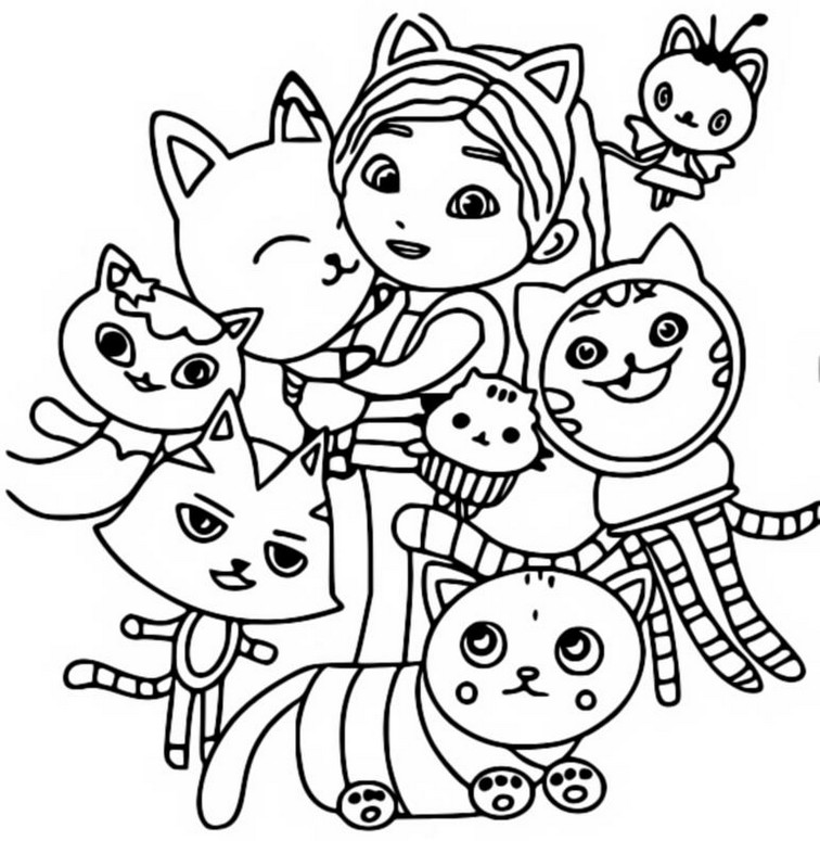 Gabbys dollhouse coloring pages