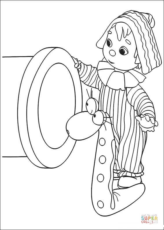 Andy pandy and the snake want to play coloring page free printable coloring pages