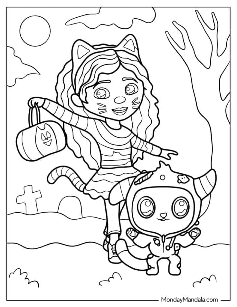 Gabbys dollhouse coloring pages free pdf printables