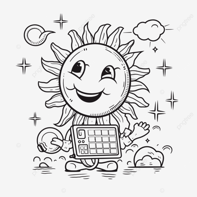 Dibujo de dãa solar sol pãgina para colorear boceto contorno vector imprimible gratis png dibujos dibujo del sol dibujo de ala dibujo de anillo png y vector para dcargar gratis