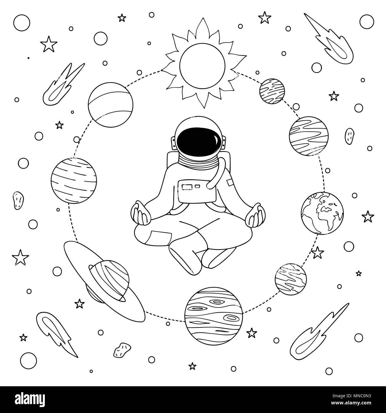 Solar system black and white stock photos images