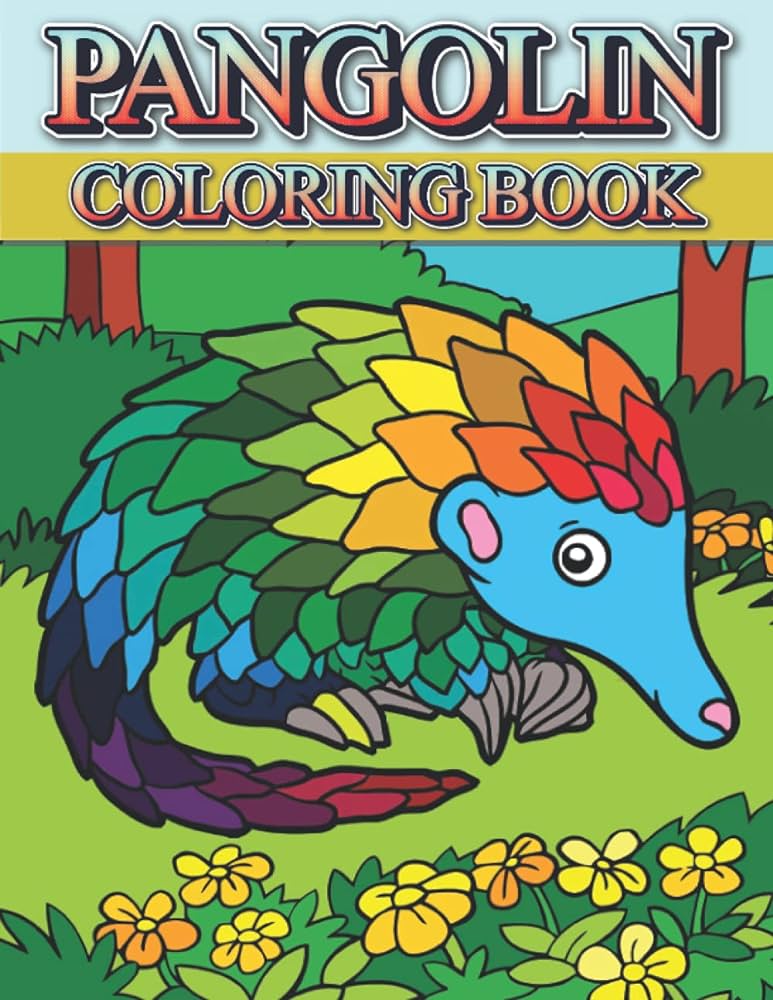 Pangolin coloring book this book has amazing pangolin and meerkat stress relief relaxation coloring pages king avery books