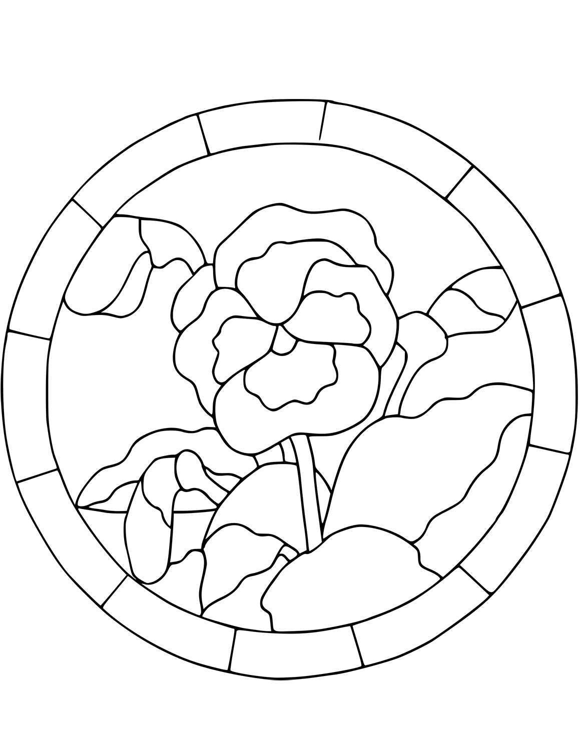 Pansy coloring pages