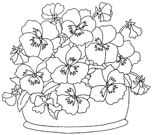 Coloring pages pansy printable for kids adults free to download