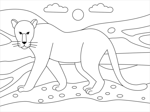 Panther coloring page free printable coloring pages