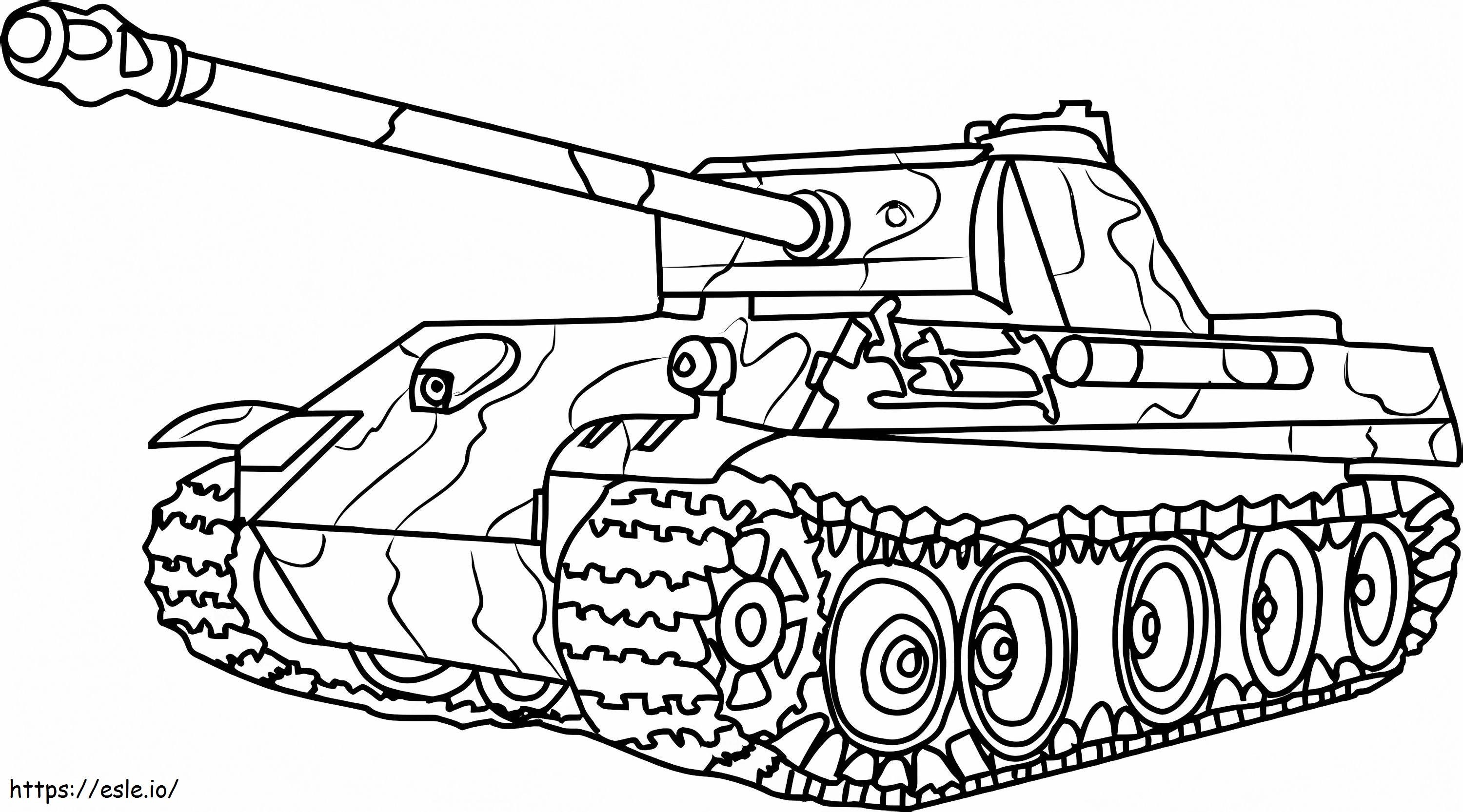 D tank coloring page