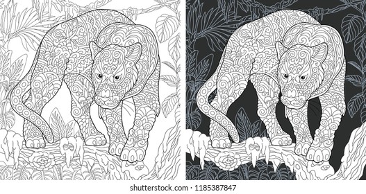 Leopard colouring book images stock photos d objects vectors