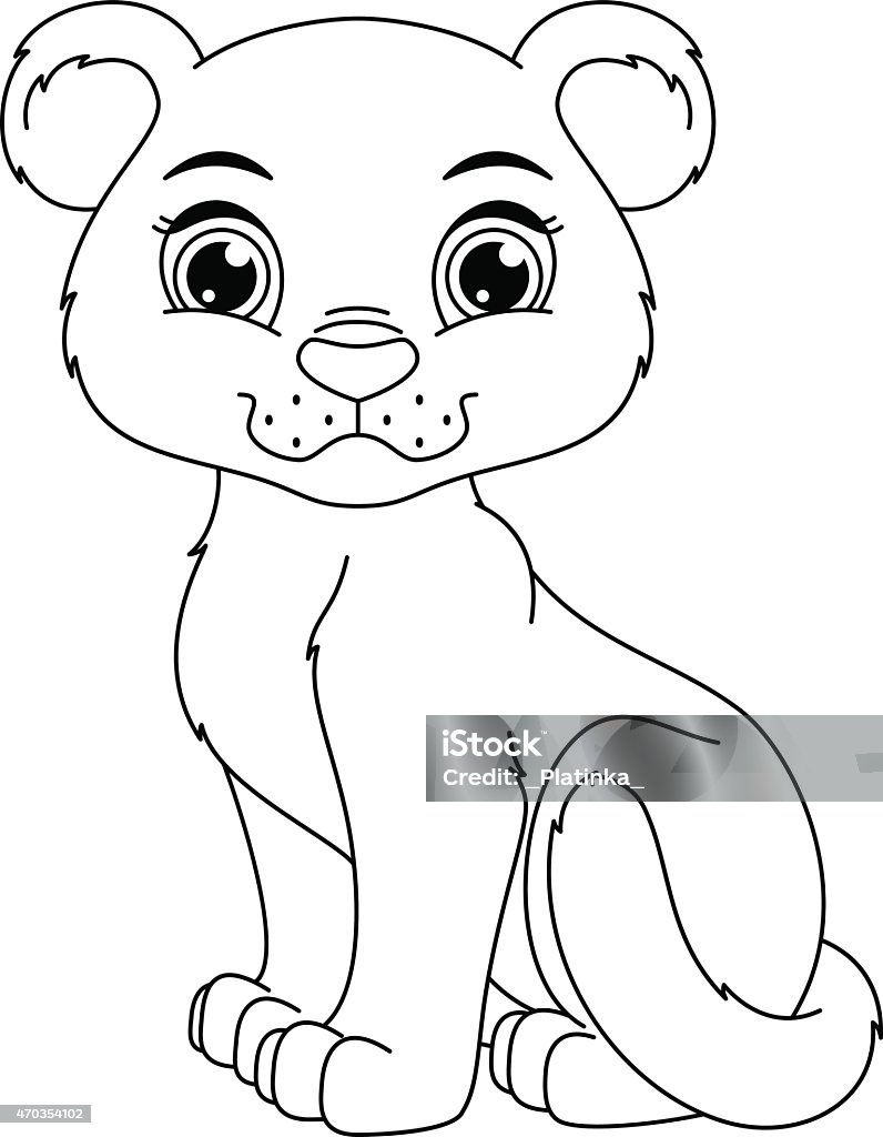 Panther coloring page stock illustration